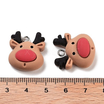 Christmas Theme Opaque Resin Pendants RESI-N039-112-1