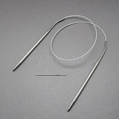 Steel Wire Stainless Steel Circular Knitting Needles and Iron Tapestry Needles X-TOOL-R042-650x4.5mm-1