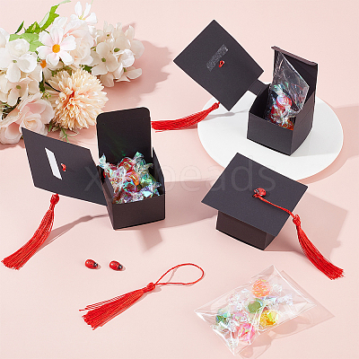 Graduation Cap Shaped Paper Gift Box Sets AJEW-WR0002-70-1
