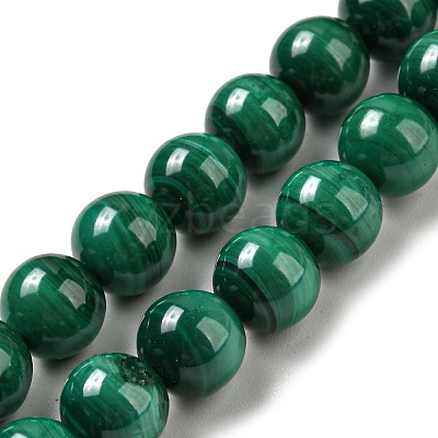 Natural Malachite Beads Strands G-R432-11-8mm-1