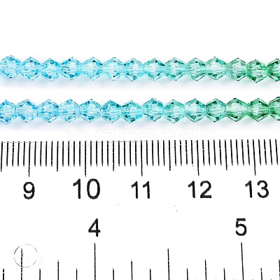 Gradient Color Baking Paint Glass Bead Strands DGLA-A039-T6mm-A018-1