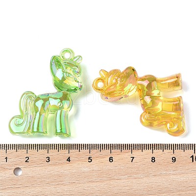Electroplate Transparent UV Plating Acrylic Pendants OACR-I014-29-1