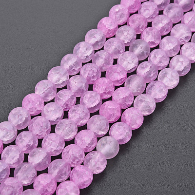 Crackle Glass Beads Strands GLAA-S192-D-007D-1