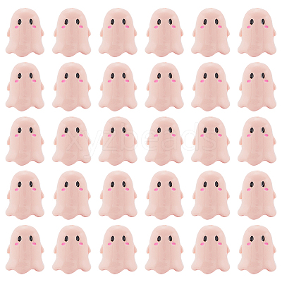 30Pcs Opaque Acrylic Beads MACR-SC0001-60C-1