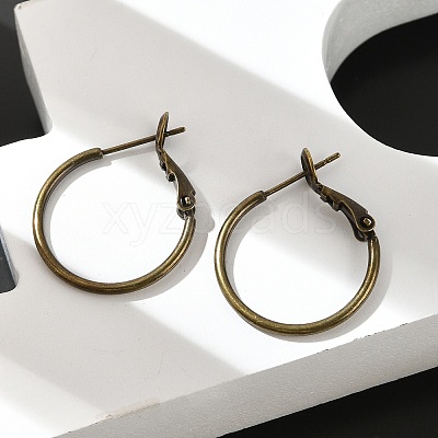 Brass Hoop Earrings KK-I665-26A-AB-1