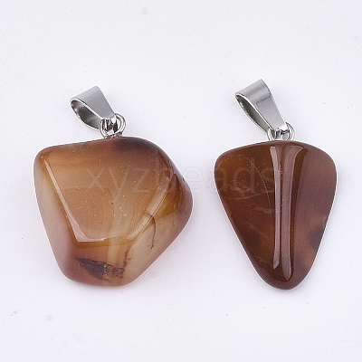 Natural Carnelian//Red Agate Pendants G-Q996-18-1