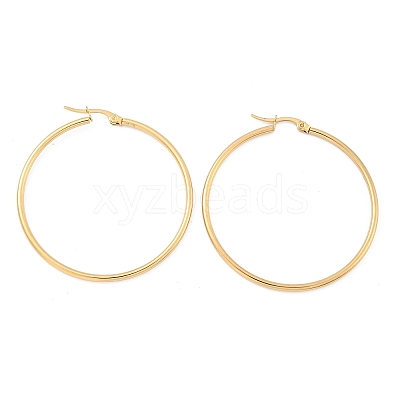 Ion Plating(IP) 304 Stainless Steel Hoop Earrings EJEW-N0016-11G-H-1