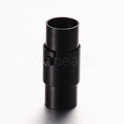 304 Stainless Steel Locking Tube Magnetic Clasps STAS-G140-79-5mm-1