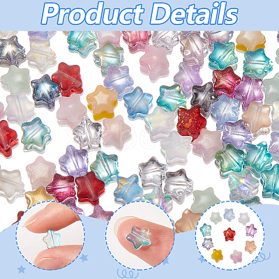 200Pcs Spray Painted Glass Beads GLAA-SP0001-06-1