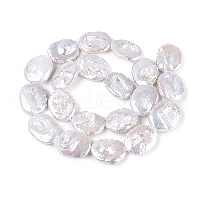 Natural Nucleated Baroque Keshi Pearl Beads Strands PEAR-S022-B-01-1