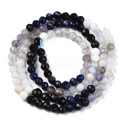 Natural & Synthetic Mixed Gemstone Beads Strands G-D080-A01-01-25-1