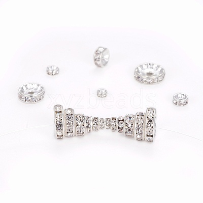 Brass Rhinestone Spacer Beads RB-JP0002-07-1