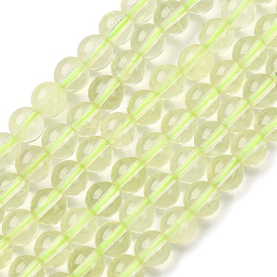 Natural Lemon Quartz(Heated) Beads Strands G-G286-A04-6mm-1