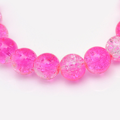 Baking Paint Crackle Glass Beads Strands X-CCG-S001-10mm-09-1