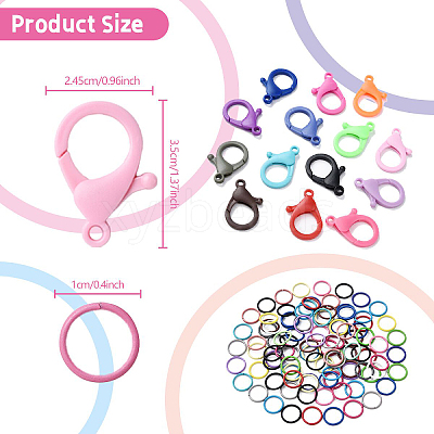 Acrylic Lobster Claw Clasps DIY-YW0011-21A-1