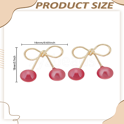 1Pair Alloy Stud Earrings for Women EJEW-LP0003-52-1