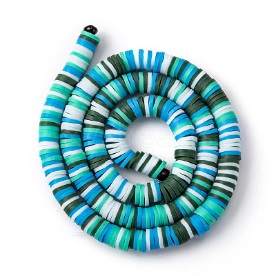 Handmade Polymer Clay Beads Strands CLAY-R089-6mm-T02B-1