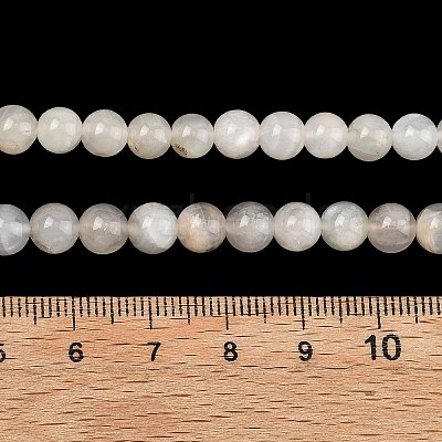 Natural White Moonstone Beads Strands G-C277-A01-6mm-1