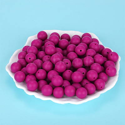 Round Silicone Focal Beads SI-JX0046A-09-1