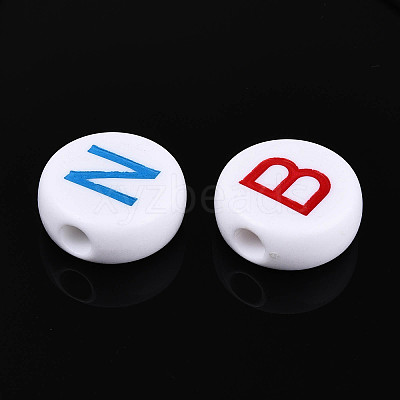 Opaque Acrylic Enamel Beads SACR-T035-17M-01-1