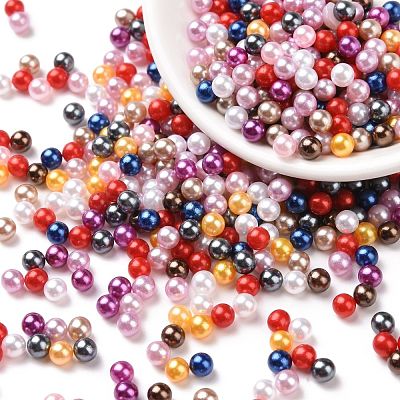 Imitation Pearl Acrylic Beads OACR-S011-4mm-ZM-1