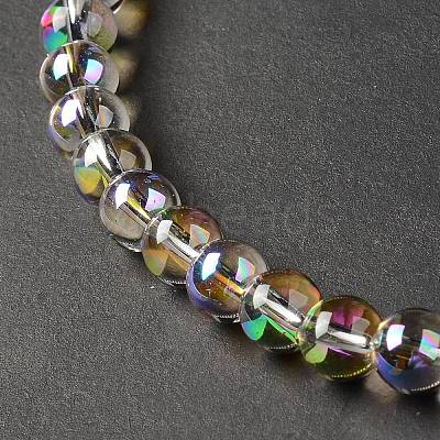 Transparent Electroplate Glass Beads Strands EGLA-I015-01C-1