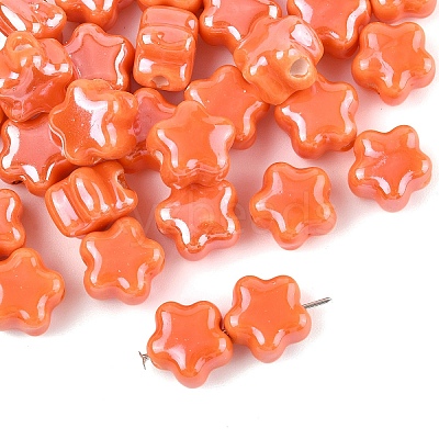 1 Strand Handmade Porcelain Bead Strands PORC-YW0001-36E-1