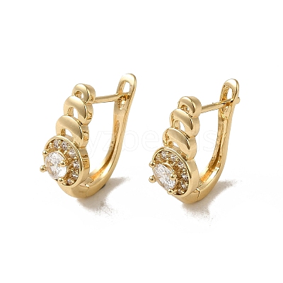 Brass Hoop Earrings EJEW-L271-13KCG-09-1