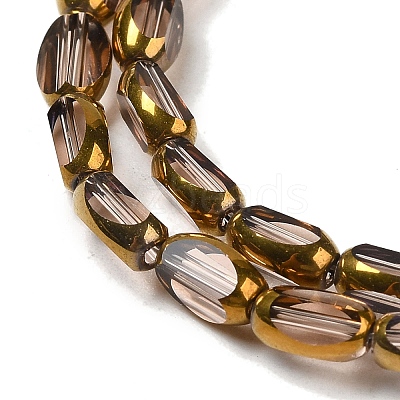 Electroplate Opaque Color Glass Beads Strands EGLA-Q127-A01-02-1