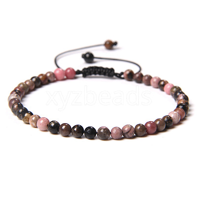 Adjustable Women's Rhodochrosite Beaded Bracelet CN3407-36-1