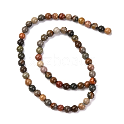Natural New Ocean Jasper Bead Strands G-G954-01-6mm-1