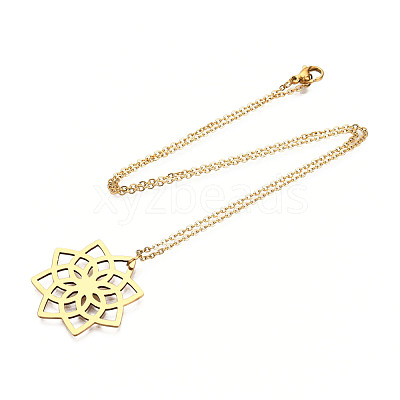 201 Stainless Steel Pendant Necklaces NJEW-T009-JN064-2-45-1