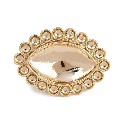 Horse Eye Brass Pad Ring Settings KK-Z122-21G-1