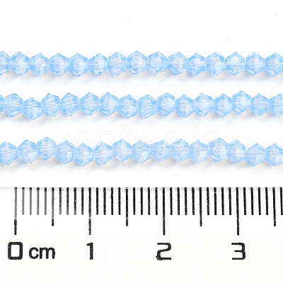Baking Paint Transparent Glass Beads Strands DGLA-F029-J2mm-02-1