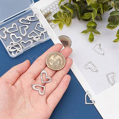 20Pcs 304 Stainless Steel Pendants STAS-UN0031-64-1