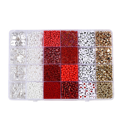 DIY 24 Style Acrylic & ABS Beads Jewelry Making Finding Kit DIY-NB0012-02F-1