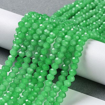 Baking Paint Imitation Jade Glass Bead Strands DGLA-A034-J4MM-A10-1