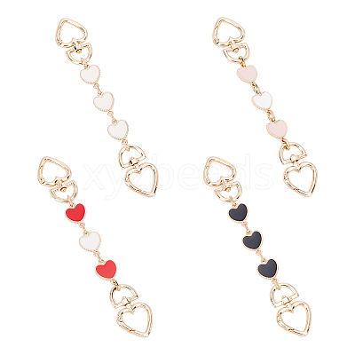 4Pcs 4 Colors Light Gold Zinc Alloy Hanger Clasps FIND-PH0001-42-1