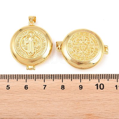 Religion Brass Locket Pendants KK-D232-21G-01-1