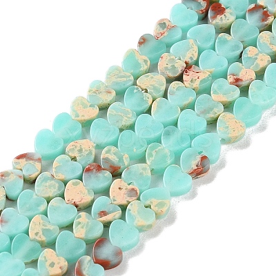 Dyed Synthetic Imperial Jasper Beads Strands G-M403-A38-01-1