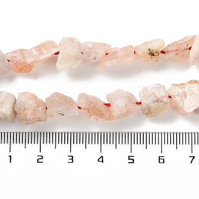 Raw Rough Synthetic Strawberry Quartz Beads Strands G-B065-C23-1