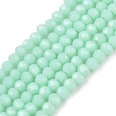 Opaque Solid Color Imitation Jade Glass Beads Strands EGLA-A044-P1mm-D14-1