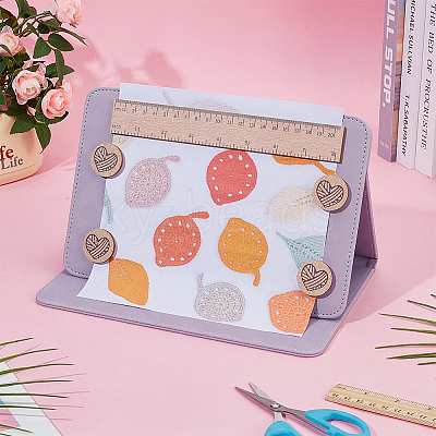 PU Leather Knitting Needle Measuring Ruler TOOL-WH0165-20C-1