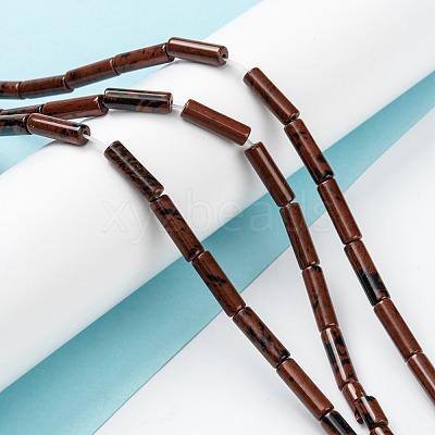 Natural Mahogany Obsidian Beads Strands G-F247-48-1