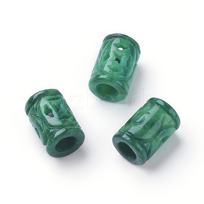 Natural Myanmar Jade/Burmese Jade European Beads X-G-E418-28-1