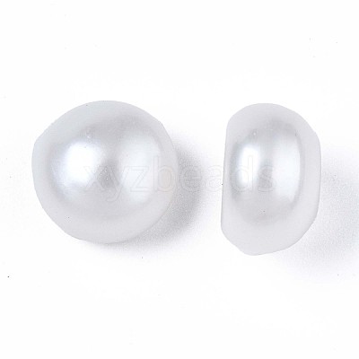 Half Drilled Natural Cultured Freshwater Pearl Beads PEAR-R008-01-1