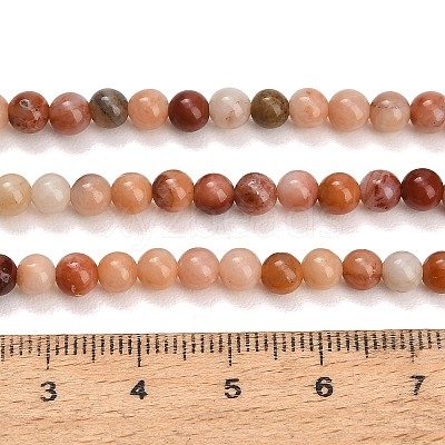 Natural Orange Aventurine Beads Strands G-P257-05-4mm-1