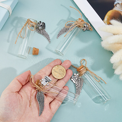 4Pcs Transparent Glass Empty Bottles AJEW-FH00032-1