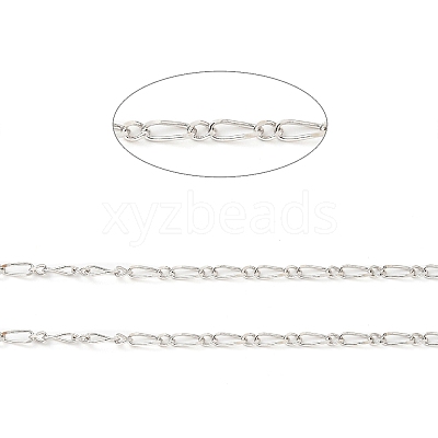 Anti-Tarnish Rhodium Plated 925 Sterling Silver Figaro Chains STER-F052-15P-1
