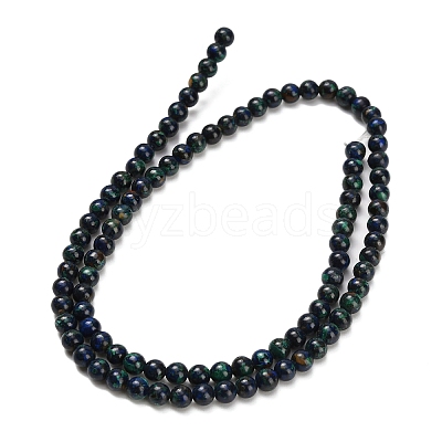 Natural Azurite Beads Strands G-Z110-C05-4mm-1